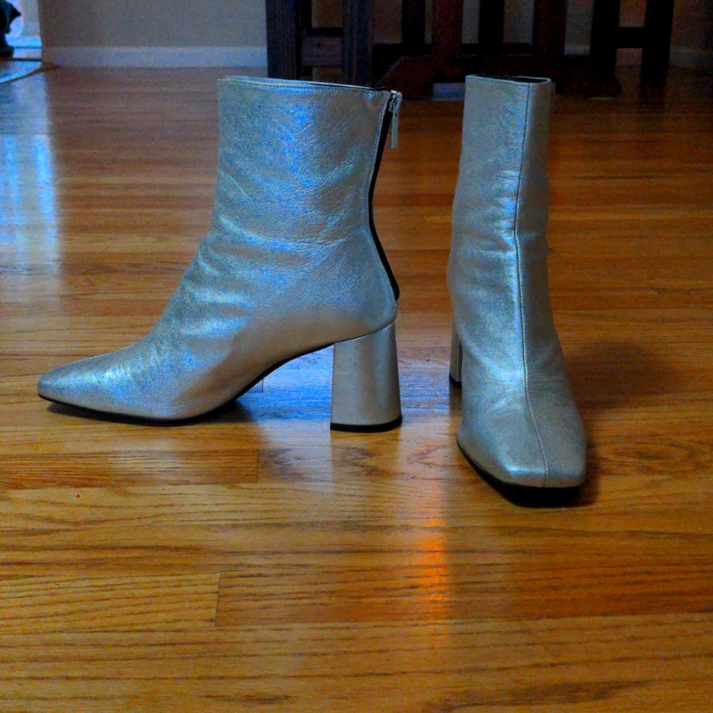 "Intentionally" Tabatha Silver Boots